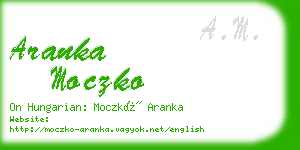 aranka moczko business card